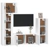 vidaXL 5-tlg. TV-Schrank-Set Wei&szlig; Holzwerkstoff
