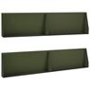 vidaXL St&uuml;tzmauer 4 stk. 100 x 12 x 30 cm Stahl Olivgr&uuml;n