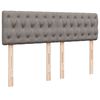vidaXL Boxspringbett mit Matratze Taupe 140x200 cm Stoff