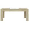 vidaXL Esstisch Wei&szlig; und Sonoma-Eiche 180x90x76 cm Holzwerkstoff