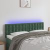 vidaXL LED Kopfteil Dunkelgr&uuml;n 144x5x78/88 cm Samt