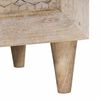 vidaXL Nachttisch Beige 40 x 33 x 46 cm Massivholz Akazie