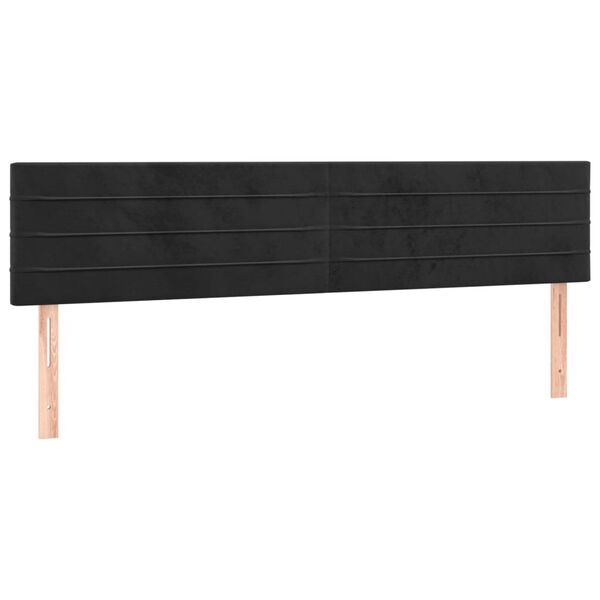 vidaXL Kopfteile 2 Stk. Schwarz 80x5x78/88 cm Samt