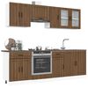 vidaXL 8-tlg. K&uuml;chenschrank-Set Lucca Braun Eichen-Optik Holzwerkstoff