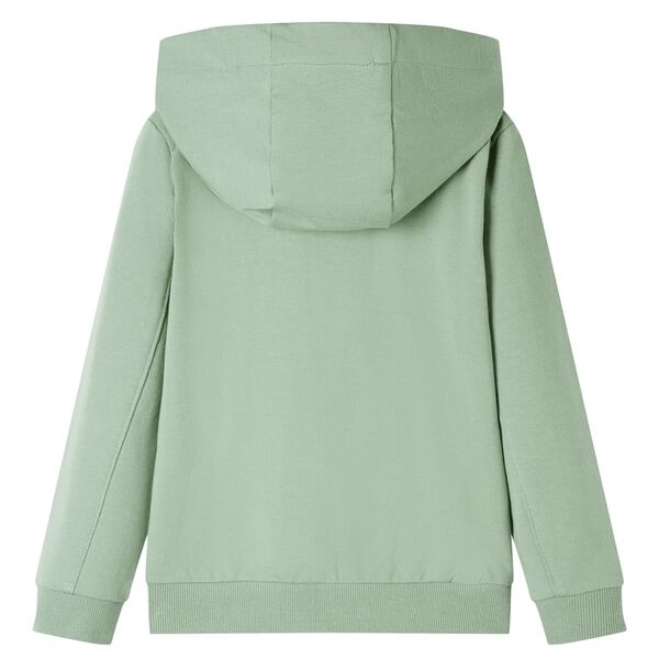 Kinder-Kapuzenpullover mit Rei&szlig;verschluss Helles Khaki 104