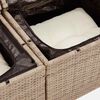 vidaXL 6-tlg. Garten-Sofagarnitur mit Kissen Beige Poly Rattan