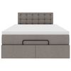 vidaXL Ottoman-Bett mit Matratze Taupe 120x200 cm Stoff