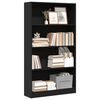 vidaXL B&uuml;cherregal Schwarz 80x24x143 cm Holzwerkstoff