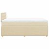 vidaXL Boxspringbett mit Matratze Creme 120x200 cm Stoff