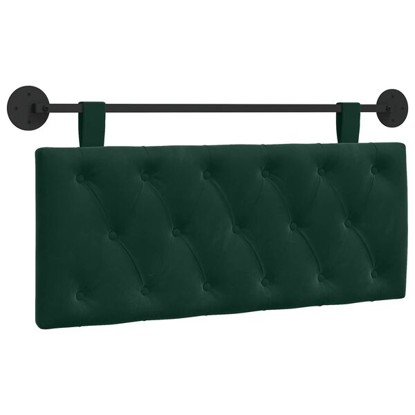 vidaXL H&auml;ngevorderseite Wandmontiert Dunkelgr&uuml;n 110 x 55 x 7 cm Samt
