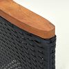 vidaXL 5-tlg. Garten-Essgruppe mit Kissen Poly Rattan Schwarz
