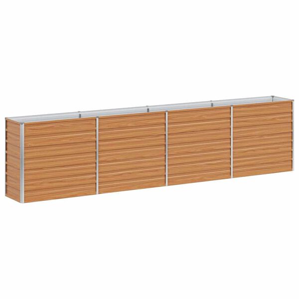 vidaXL Garten-Hochbeet 320x40x77 cm Verzinkter Stahl Silber