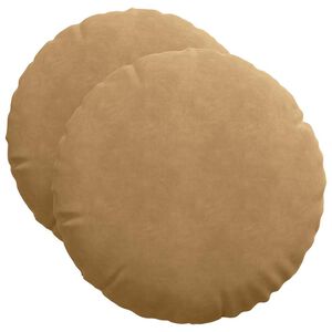 vidaXL Sitzkissen 2 pcs Braun &Oslash;50 x 19 cm Samt