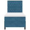 vidaXL Boxspringbett mit Matratze Dunkelblau 90 x 200 cm Stoff