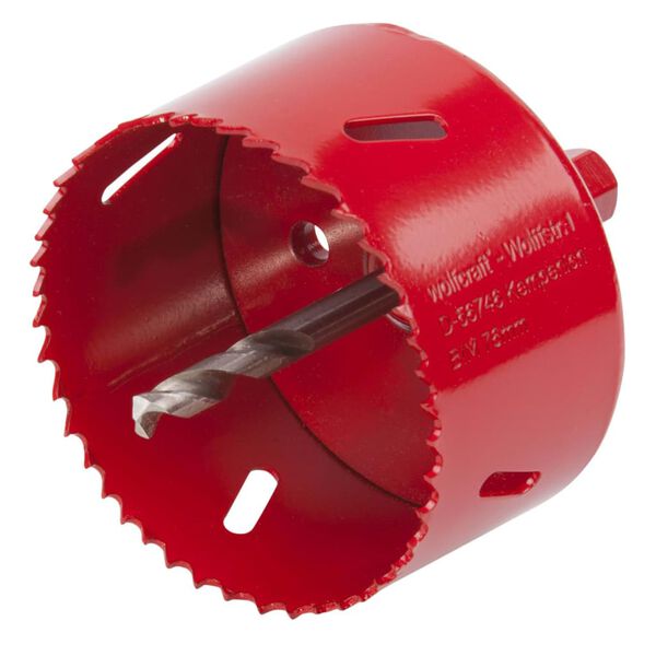 wolfcraft Lochs&auml;ge 76mm Bimetall Rot