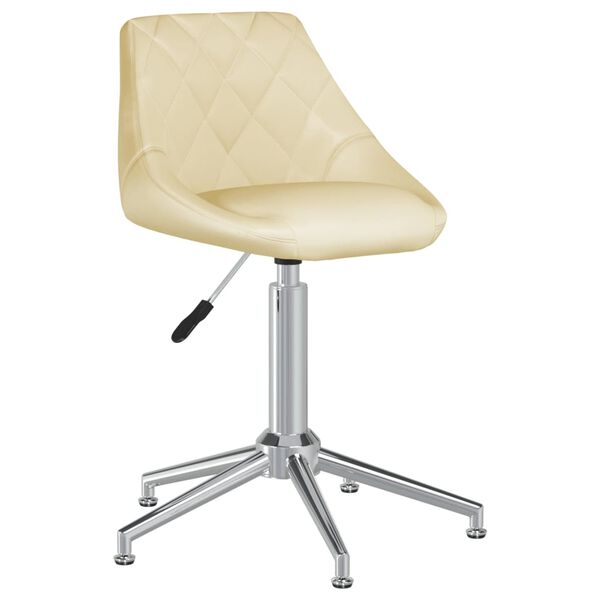 vidaXL Esszimmerst&uuml;hle 6 Stk. Drehbar Creme Kunstleder