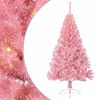 vidaXL K&uuml;nstlicher vorbeleuchteter Weihnachtsbaum Rosa 150 cm PVC