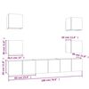 vidaXL 7-tlg. TV-Schrank-Set Grau Sonoma Holzwerkstoff