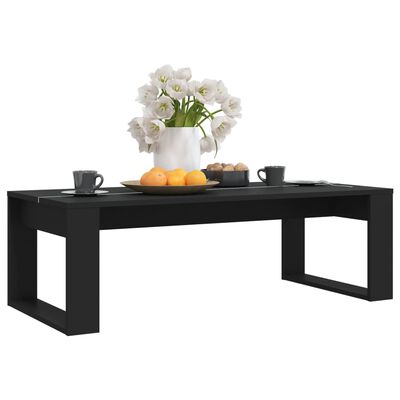 vidaXL Couchtisch Schwarz 110x50x35 cm Holzwerkstoff