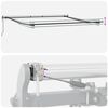 vidaXL Markise Automatisch mit LEDs Weinrot 500x300 cm