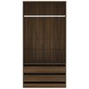 vidaXL Kleiderschrank Braun Eiche-Optik 100x50x200 cm Holzwerkstoff