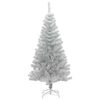 vidaXL Weihnachtsbaum mit 150 LEDs mit St&auml;nder Silber 150 cm PET