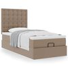 vidaXL Ottoman-Bett mit Matratze Cappuccino-Braun 80x200 cm Kunstleder