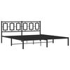 vidaXL Bettgestell mit Kopfteil Metall Schwarz 183x213 cm