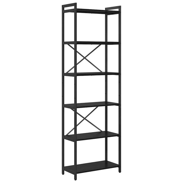 vidaXL B&uuml;cherregal Schwarz Eichen-Optik 40 x 30 x 85 cm Holzwerkstoff