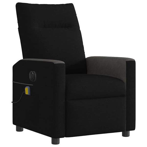 vidaXL Massagesessel Elektrisch Schwarz Stoff