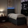 vidaXL Boxspringbett mit Matratze Dunkelgrau 100x200 cm Stoff