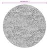 vidaXL Teppich IZA Kurzflor Skandinavischer Look Grau &Oslash; 120 cm