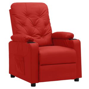 vidaXL Relaxsessel Weinrot Kunstleder