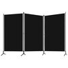 vidaXL 3-tlg. Raumteiler Schwarz 260x180 cm