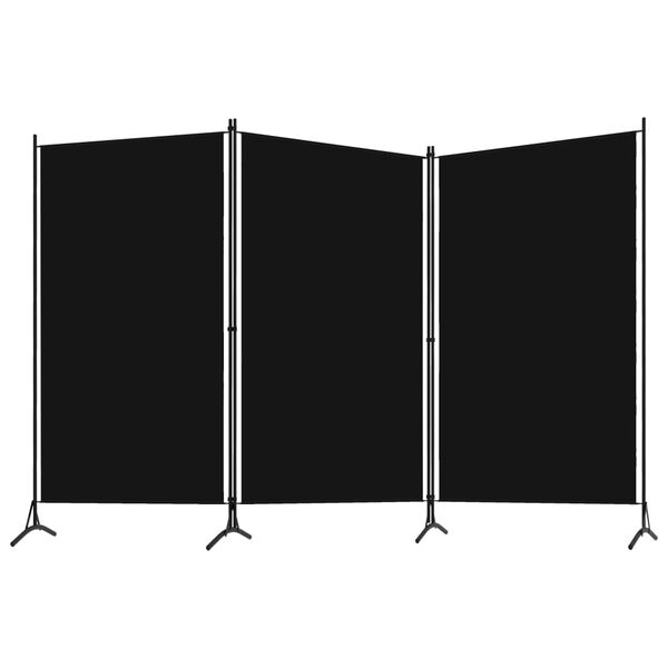 vidaXL 3-tlg. Raumteiler Schwarz 260x180 cm