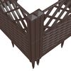 vidaXL Pflanzkasten mit Erdspie&szlig;en Braun 125x40x28,5 cm PP