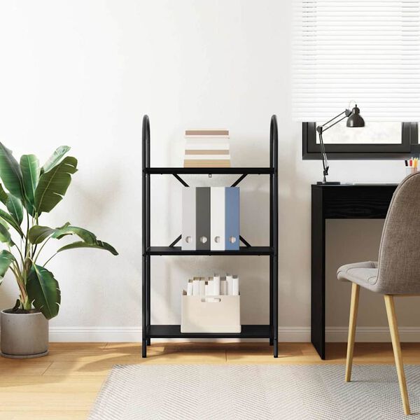 vidaXL B&uuml;cherregal Schwarz Eichen-Optik 60 x 30 x 109 cm Holzwerkstoff