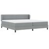 vidaXL Boxspringbett mit Matratze Hellgrau 200 x 200 cm Stoff