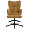 vidaXL Relaxsessel mit Hocker Braun Samt
