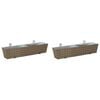 vidaXL Balkon 2 Stk. 80 x 17 x 17 cm Metall