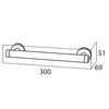 Tiger Haltegriff Boston 30 cm Silber 297720946
