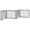 vidaXL Klappbares Hundetor mit St&auml;ndern 4 stk. Sonoma-Grau 401 cm