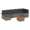 vidaXL Garten-Sofa-Set mit Kissen mit Speicher 8 pcs Grau