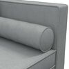 vidaXL Chaiselongue mit Kissen und Nackenrolle Hellgrau Stoff