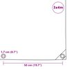 vidaXL Abdeckplane 650 g/m&sup2; 3x4 m Wei&szlig;