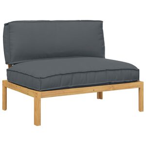 vidaXL Sofa Set Uni Anthrazit 120 x 80 x 69 cm Massivholz Akazie