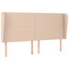 vidaXL Kopfteil mit Ohren Cappuccino-Braun 183x23x118/128cm Kunstleder