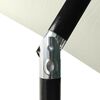 vidaXL Sonnenschirm mit LEDs und Stahl-Mast Sandwei&szlig; 2x3 m
