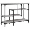 vidaXL Konsolentisch mit Ablagen Grau Sonoma 100x35x75 cm