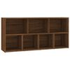 vidaXL B&uuml;cherschrank Braun Eichen-Optik 50x25x106 cm